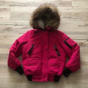 Storm Mountain Pink Jacket with Fur Hood